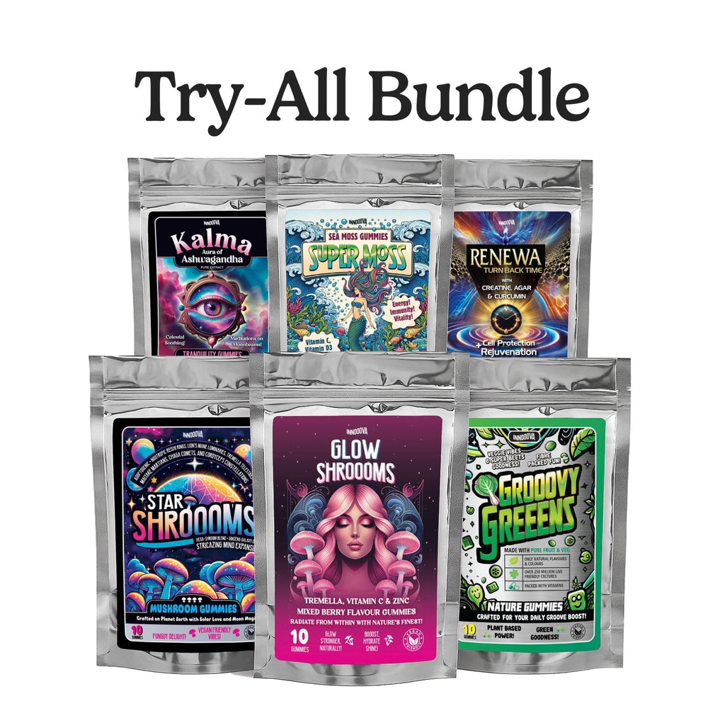 Innooova Try-All Bundle featuring various tools and accessories displayed on a clean surface.
