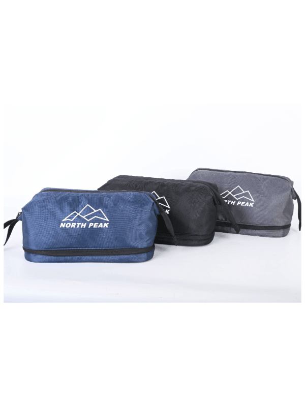 North Peak Hike Small Items Bag showing compact, lightweight storage with zipper closure and durable material for outdoor use.