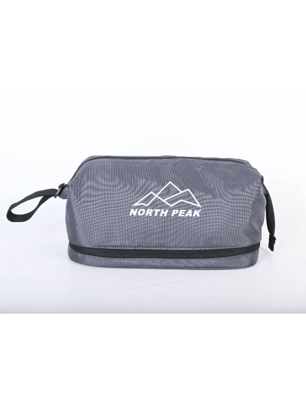 North Peak Hike Small Items Bag showing compact design with multiple compartments for organizing essentials during outdoor activities.