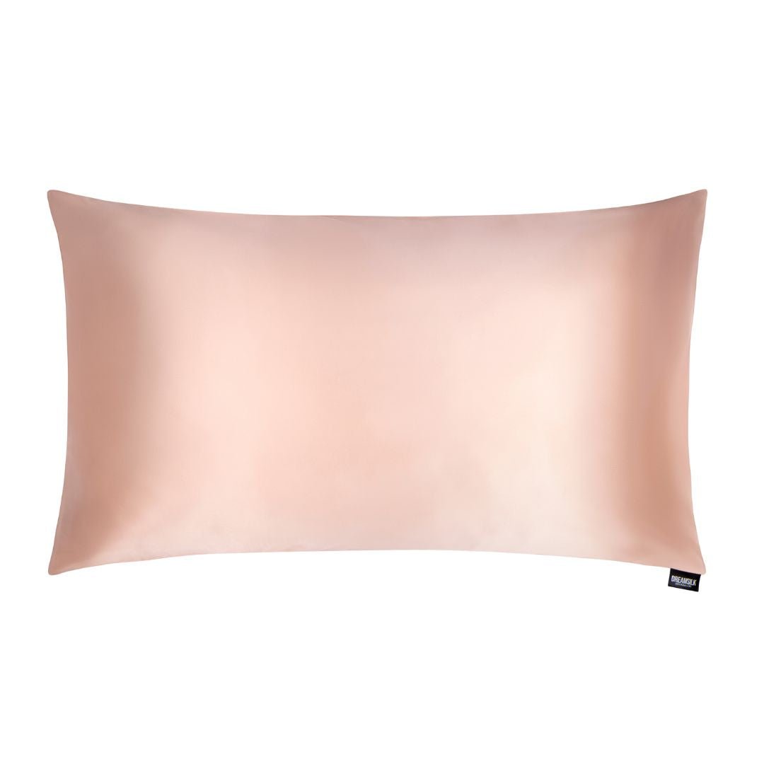 Bronze silk pillowcase from DREAMSILK, standard size, smooth and shiny fabric with a luxurious appearance.