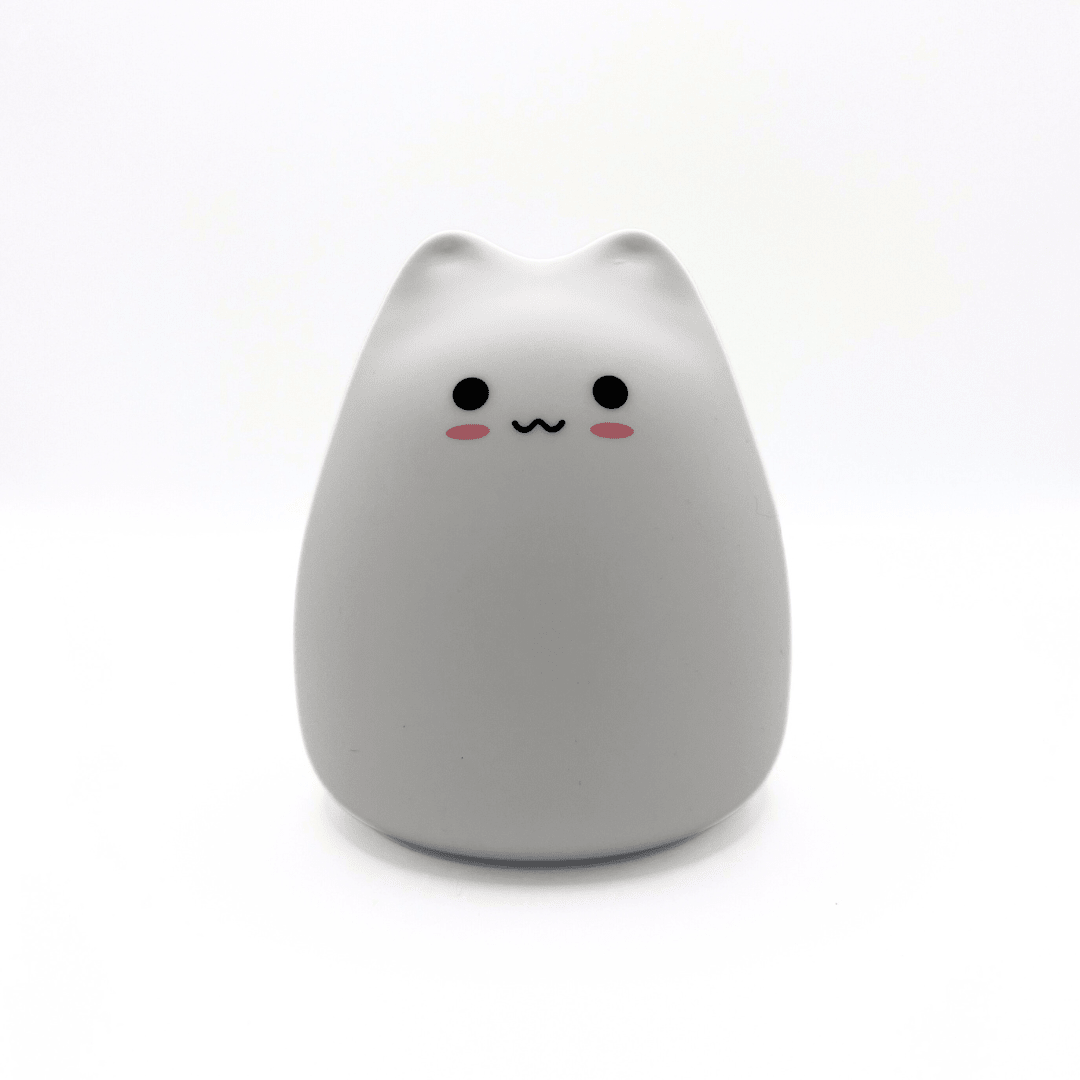 HikeWare silicone cat-shaped night light lamp illuminating softly with a cute feline design