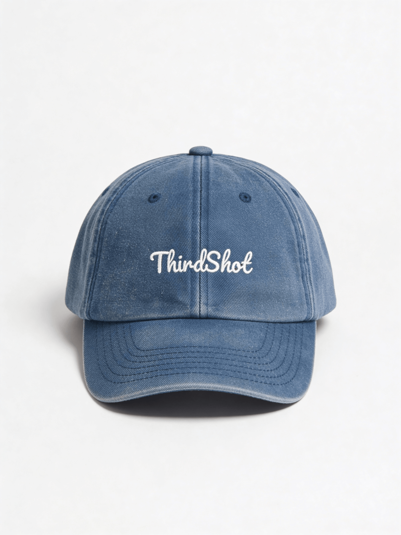 Black vintage low profile cap by Third Shot UK, featuring a classic design perfect for padel and pickleball players.