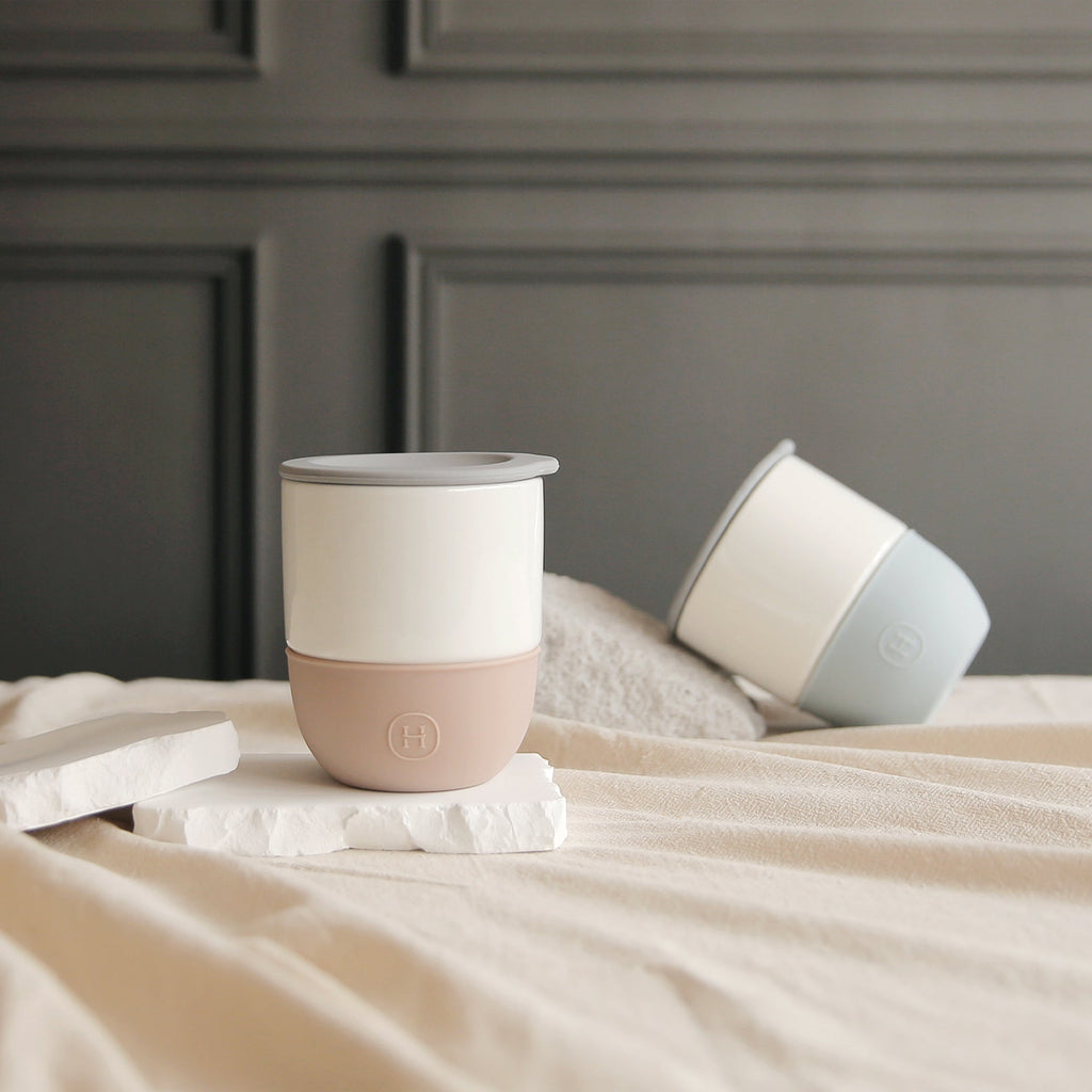 HYDY ceramic latte mug, 10 fl oz tumbler with a smooth finish, perfect for coffee or hot beverages