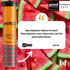 HIRO Watermelon Hydration Triple Pack with refreshing watermelon flavor, featuring three hydration bottles for on-the-go refreshment.