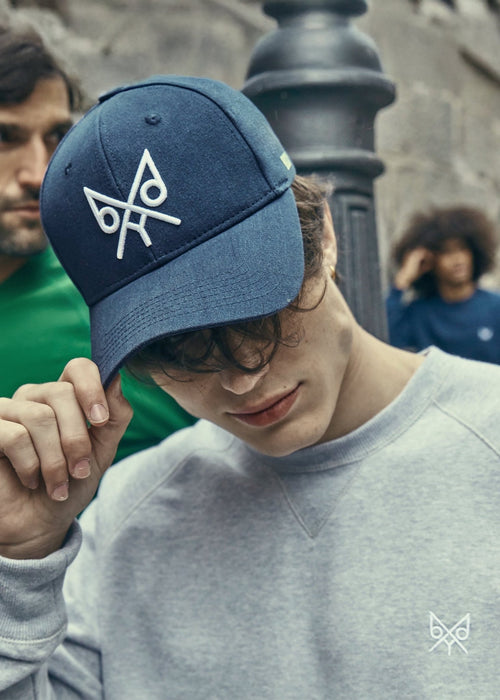 Navy "The Focus" baseball cap by BDXY Studios, showcasing a stylish cap with a curved brim and adjustable strap.