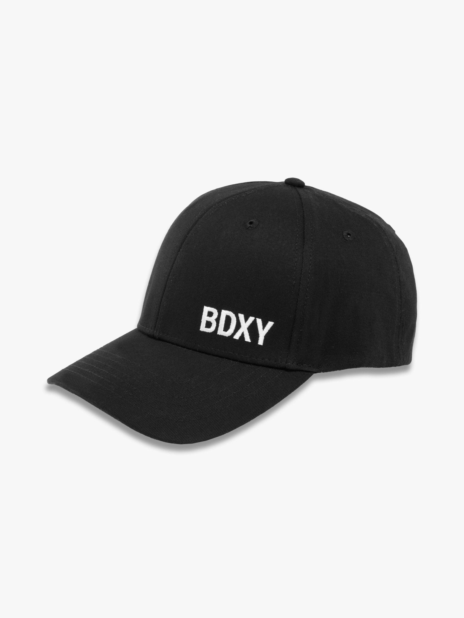 Black "The Focus" Classic Cap by BDXY Studios, showing a stylish cap with a curved brim and adjustable strap.