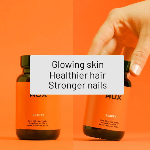 Vegan collagen supplement from HIRO in a beauty product package, showcasing its benefits for skin enhancement.