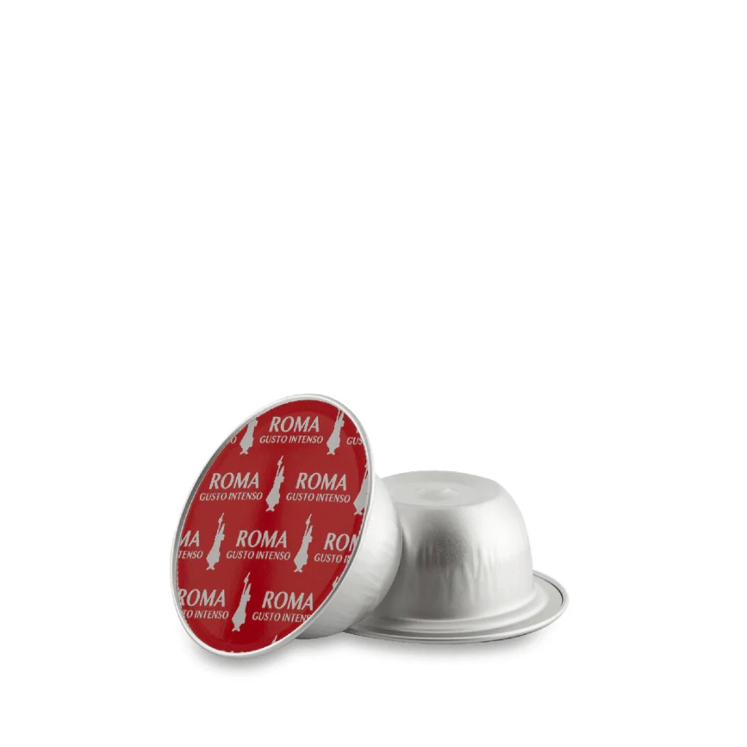Bialetti Caffe’ d’Italia Coffee Capsules by Brew Italia, Gioia compatible, showing a pack of coffee capsules.