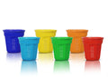 Set of six Brew Italia Bialetti espresso cups in vibrant colors, perfect for enjoying your favorite espresso.