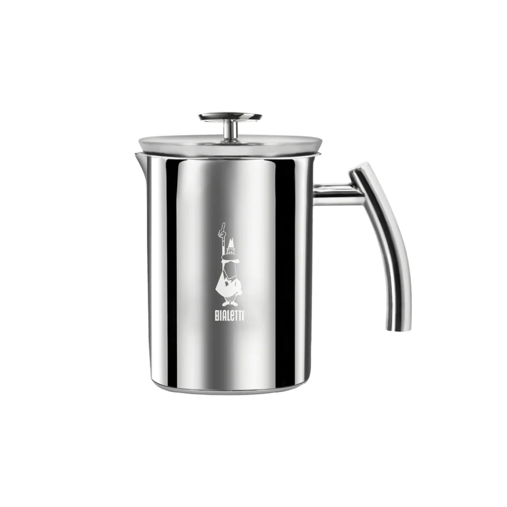 Bialetti Brew Italia manual milk frother for creating creamy, frothy milk for coffee and espresso drinks.