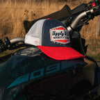 Blue & Red Diamond Trucker Hat