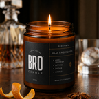 Bro Candle Old Fashioned Candle with a classic design, featuring a warm, inviting glow and elegant packaging.