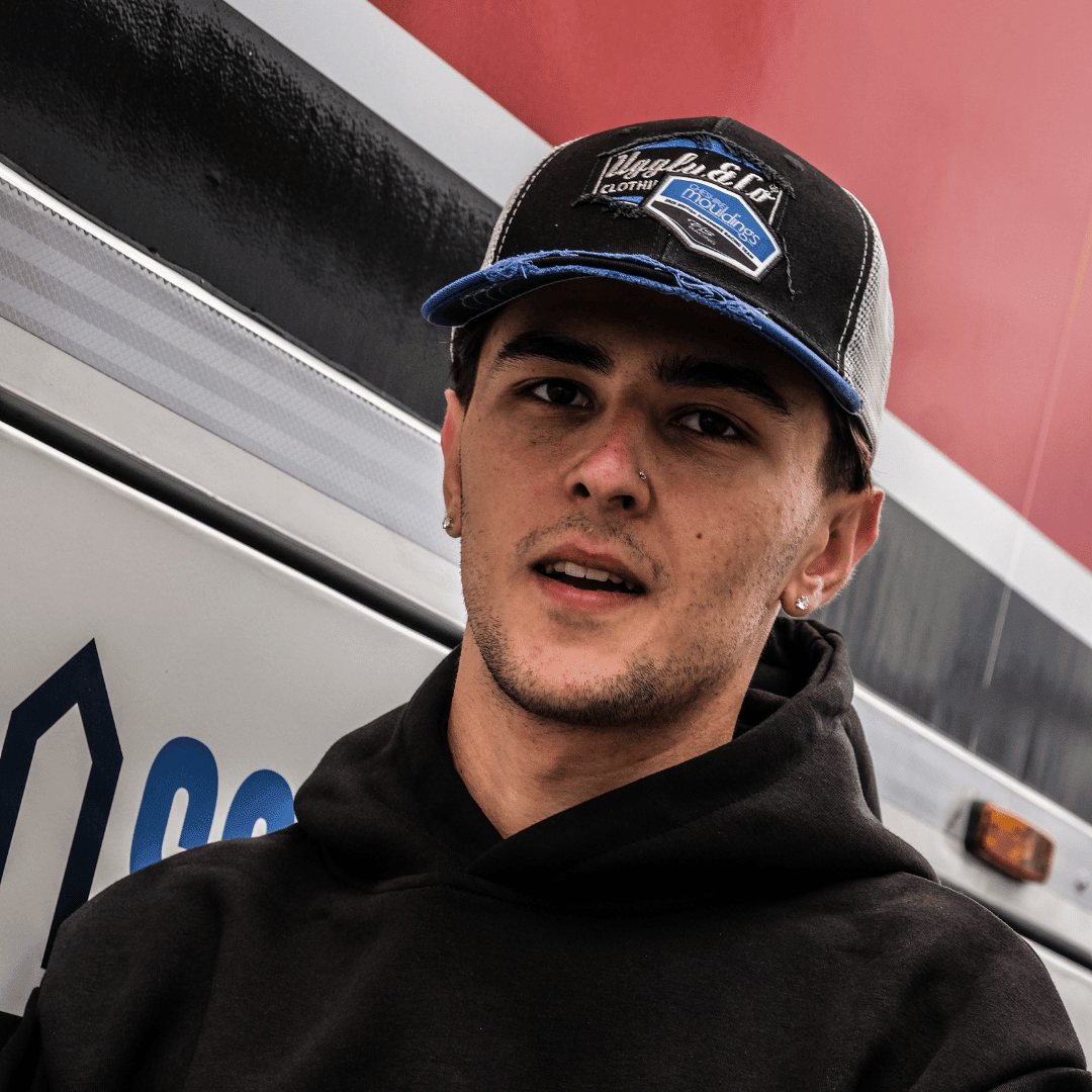 Cheshire Mouldings x TAS Racing x U&C diamond trucker hat by Uggly and Co featuring a mesh back and embroidered front design.