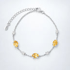 Natural Citrine Bracelet in Sterling Silver