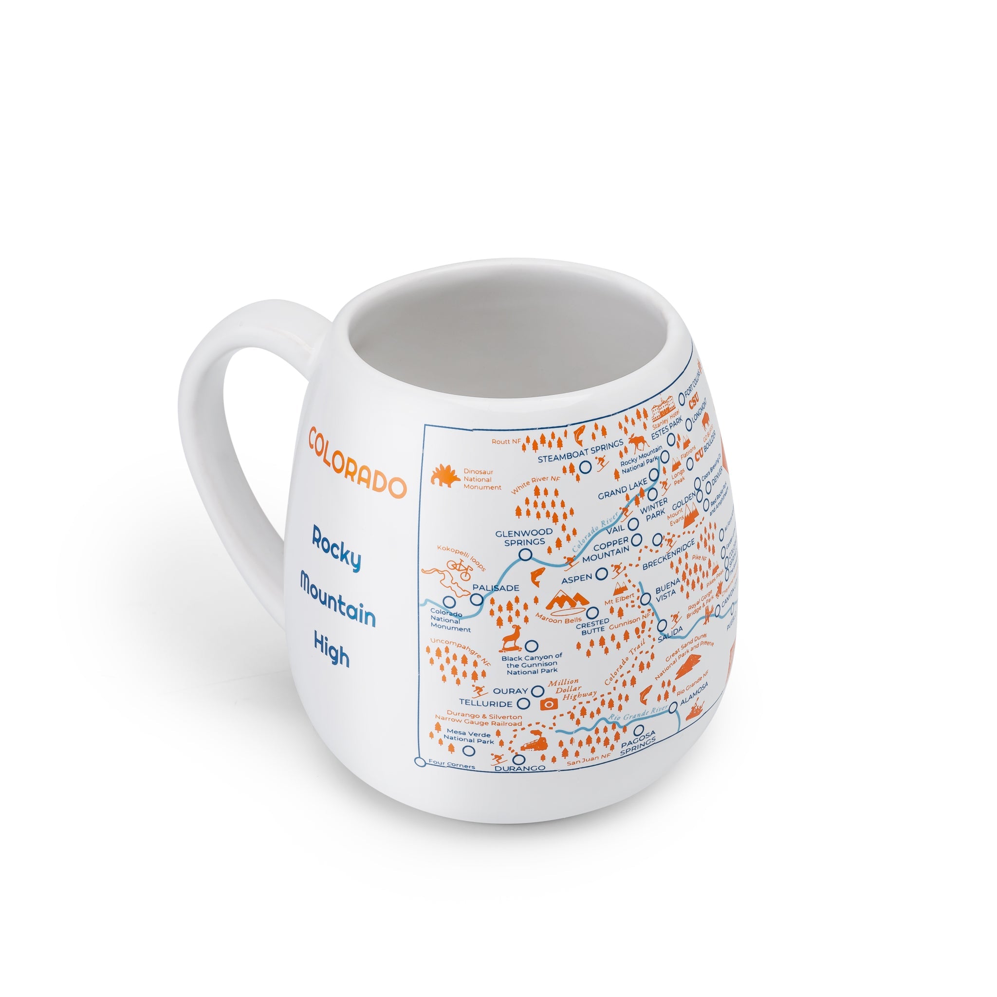 Mug de voyage carte du Colorado à colorier