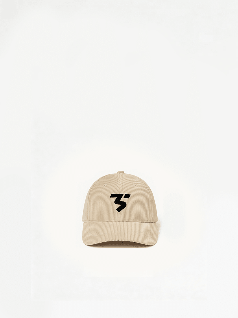 Green corduroy vintage cap from Third Shot UK, stylish Padel and Pickleball cap with a classic design.