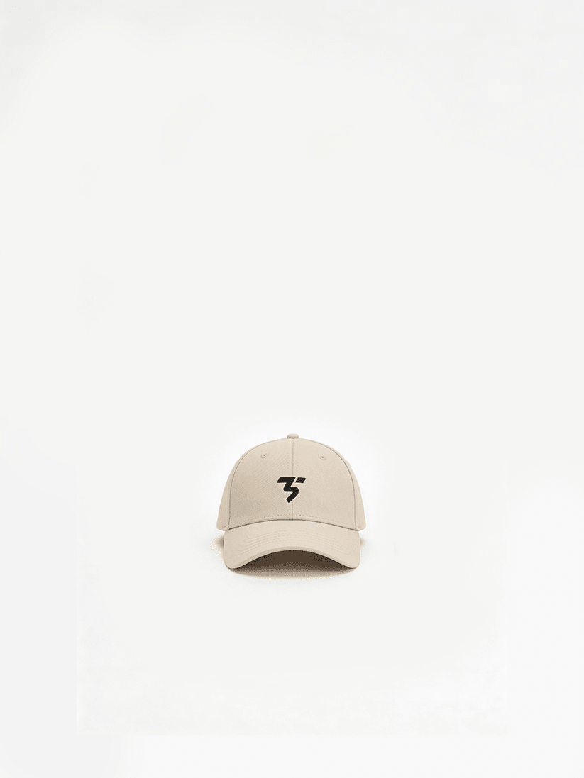 Black low-profile cap from Third Shot UK, designed for padel and pickleball, featuring a sleek, minimalist style.