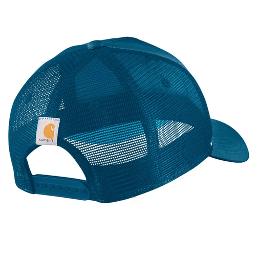 Carhartt canvas mesh-back C patch cap, a durable headwear option with adjustable strap and embroidered logo, ideal for work or casual wear.