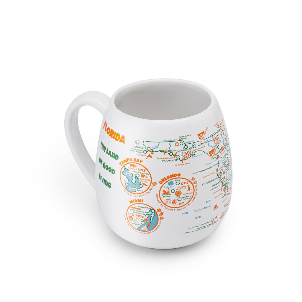 Florida Map Color In Travel Mug