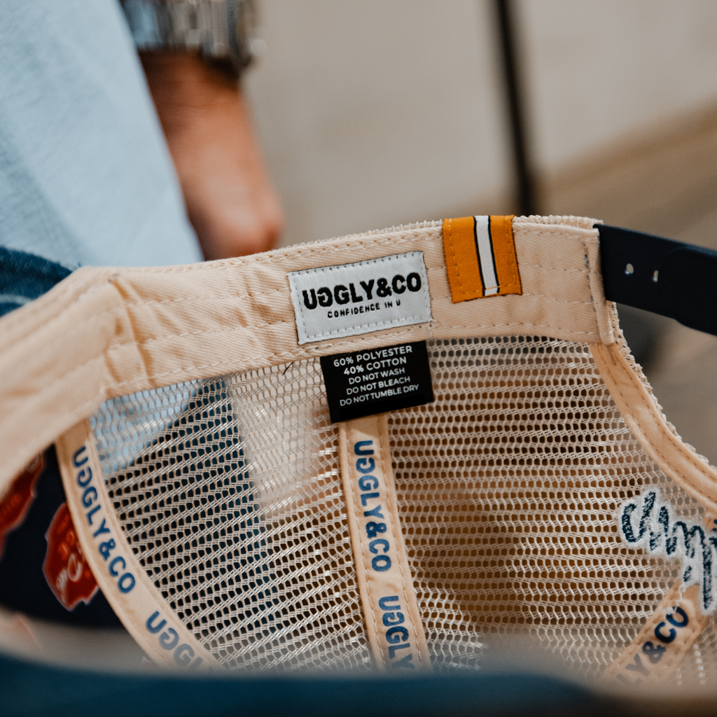 Pinstripe Denim Garage Trucker Hat
