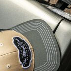 Green & Beige Black Dub Garage Trucker Hat