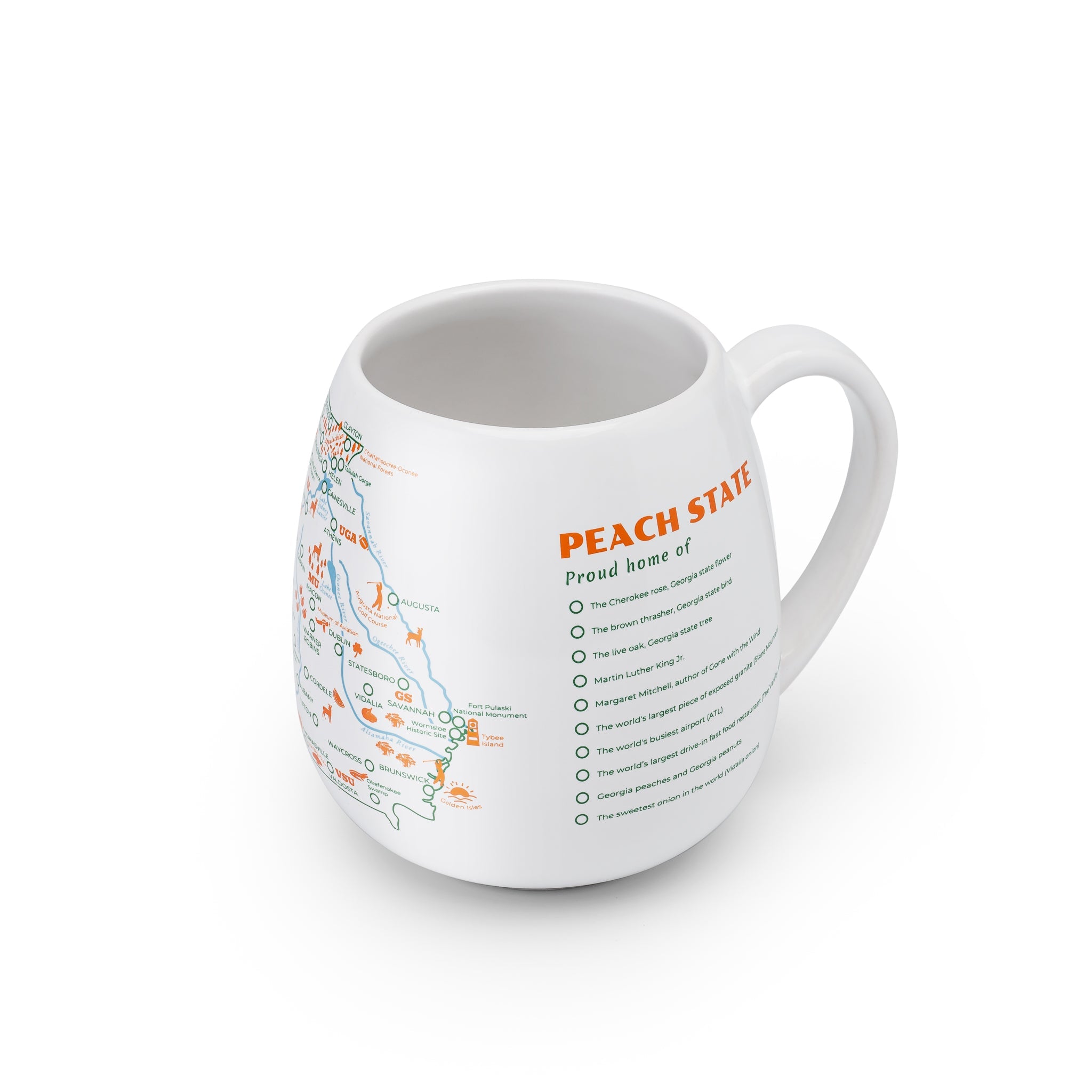 Mug de voyage à colorier carte de la Géorgie
