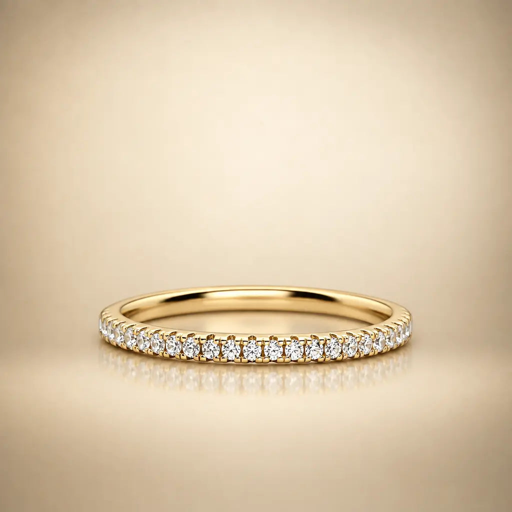 Thin Full Eternity Ring (1.2 mm) in Gold
