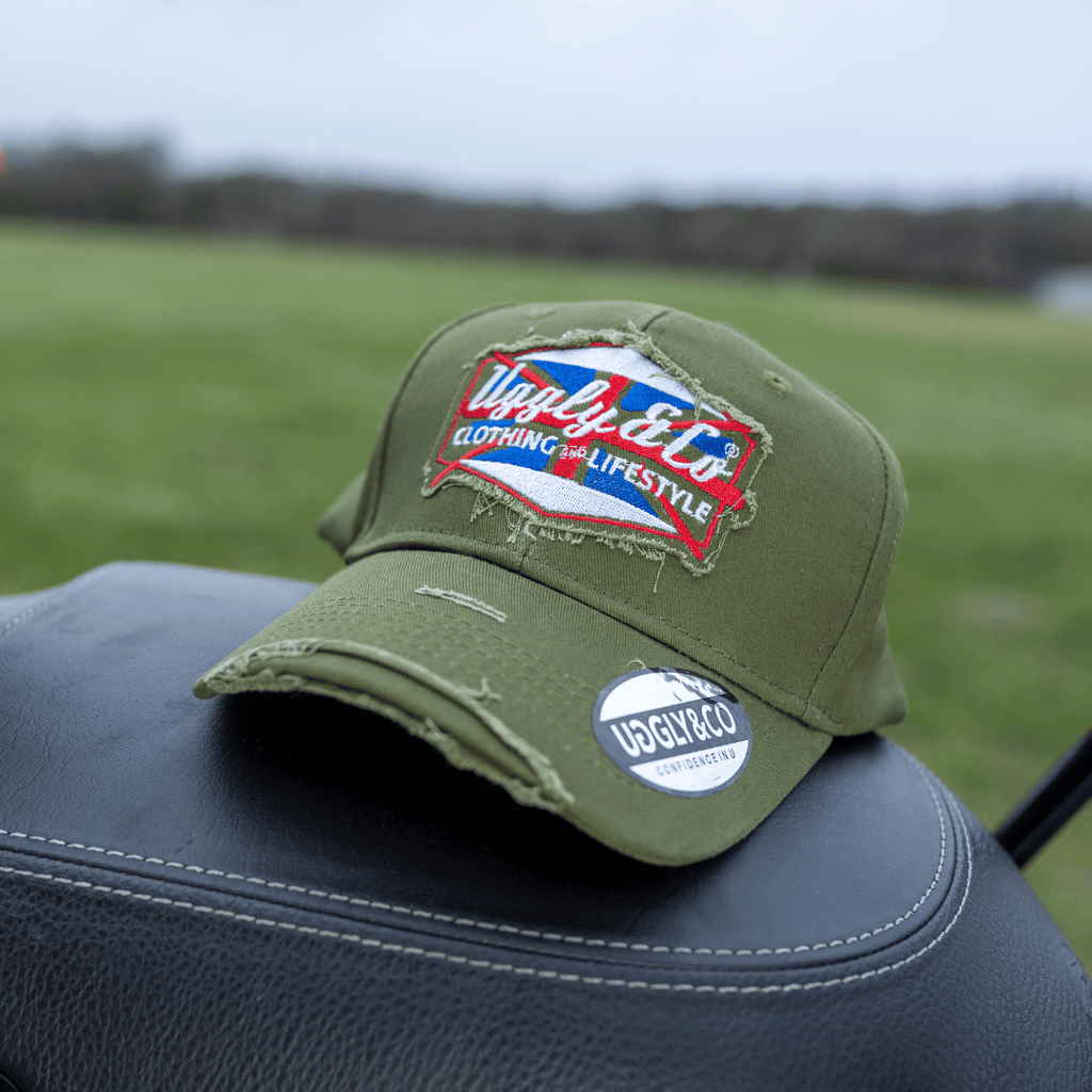 Union Jack Green Diamond Vintage Cap
