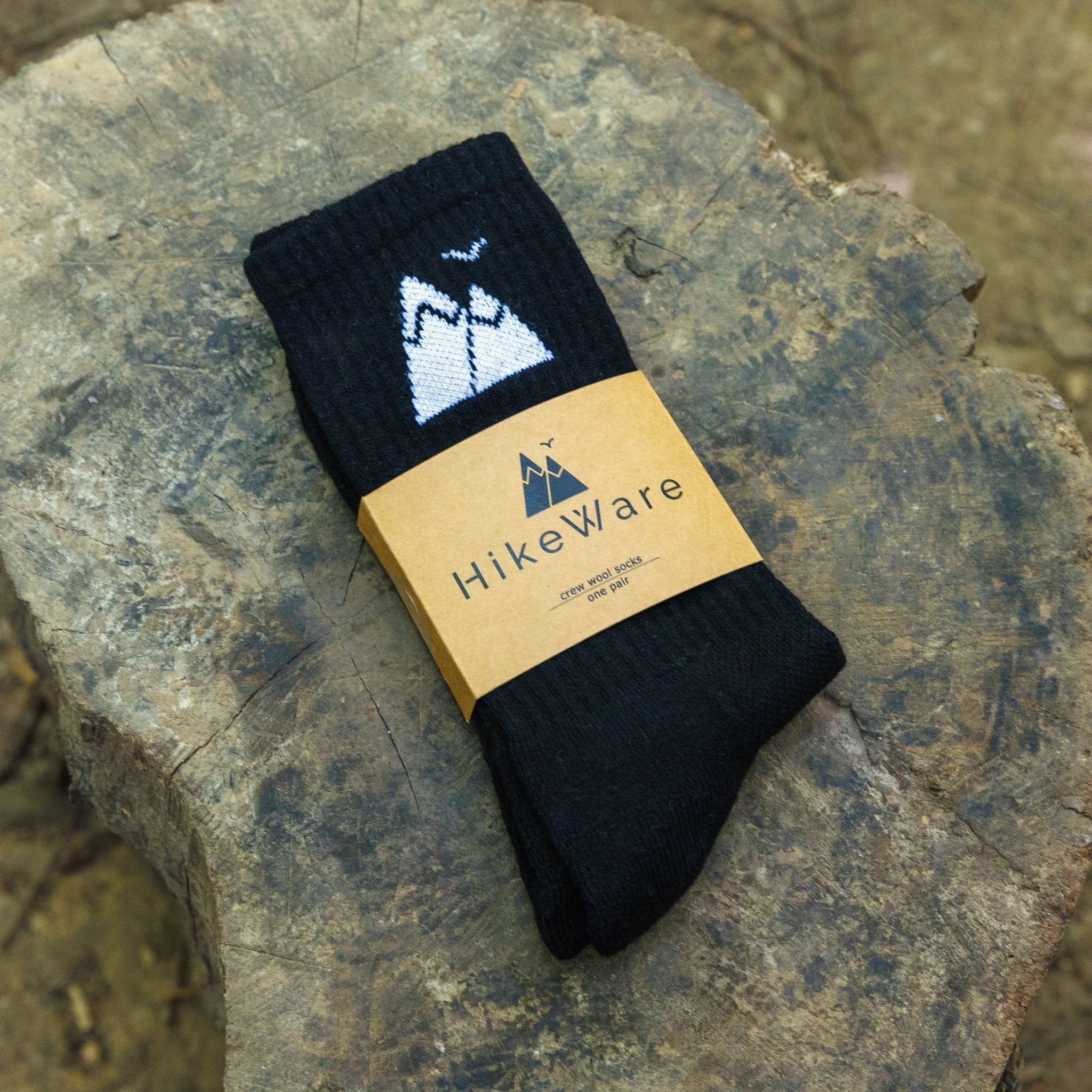 HikeWare Premium Merino Wool Socks displayed, featuring soft, breathable material ideal for hiking and outdoor activities.