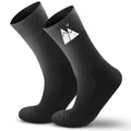 HikeWare Premium Merino Wool Socks for men and women, showing breathable mesh, moisture-wicking, and durable wool material.