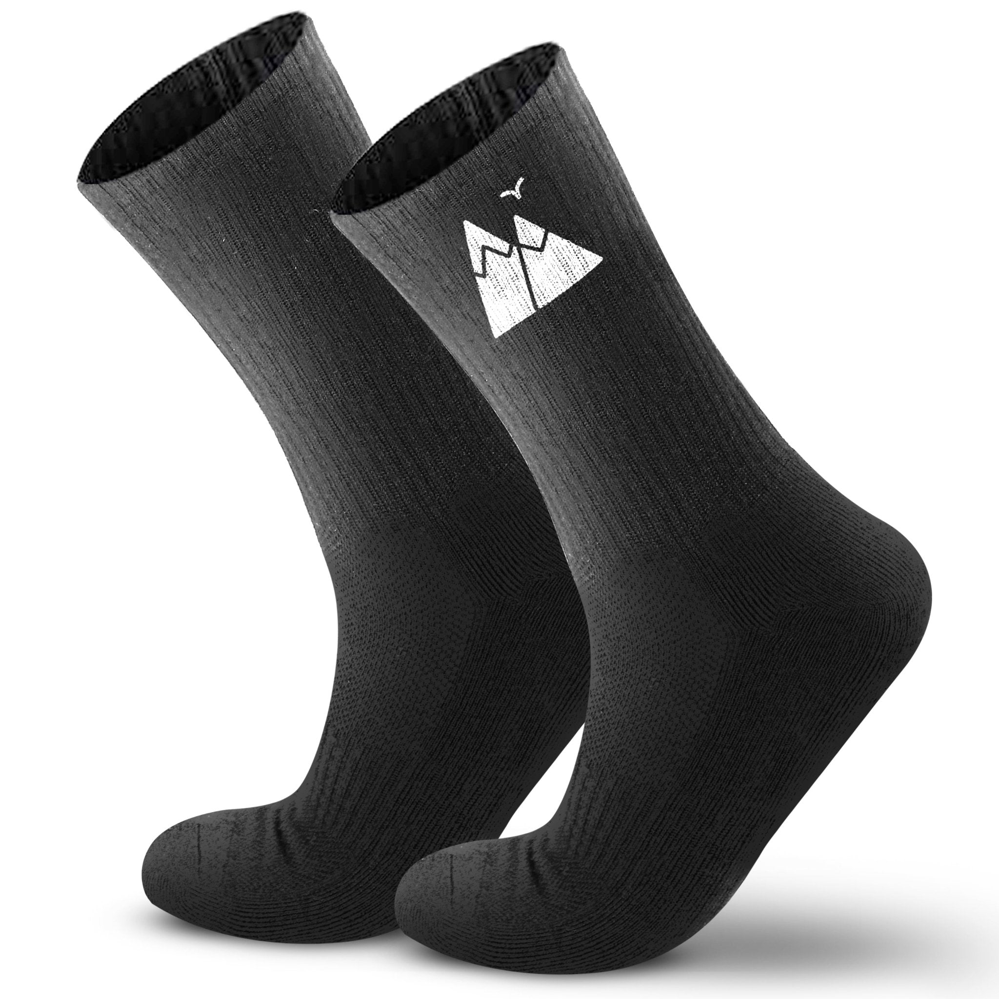 HikeWare Premium Merino Wool Socks for men and women, showing breathable mesh, moisture-wicking, and durable wool material.