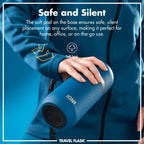 Deep teal ION8 Luma vacuum insulated flask and mug, 700ml (24oz), with sleek design and spill-proof lid.