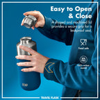 Deep teal ION8 Luma vacuum insulated flask and mug set, 700ml (24oz), durable stainless steel design for hot and cold beverages.