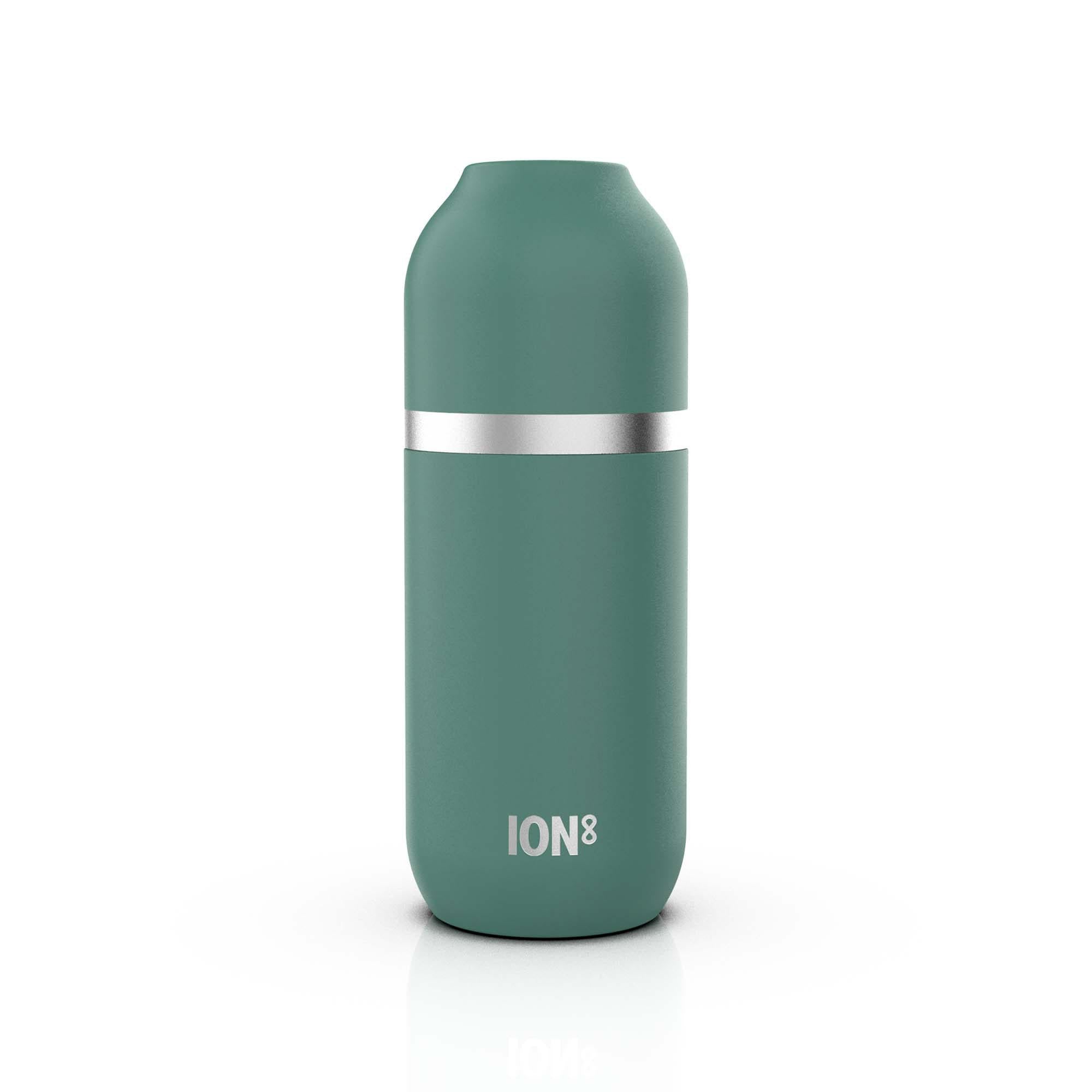 Ion8 Luma vacuum-insulated green flask and mug set, 700ml (24oz), durable stainless steel travel drink container