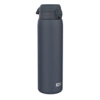 ION8 1L ash navy insulated water bottle with leak-proof design and thermal insulation for hot and cold beverages.