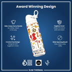 ION8 insulated steel football water bottle, 500ml, slim thermal design, leak-proof stainless steel hydration bottle