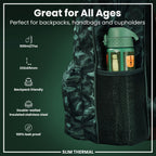 ION8 insulated steel fishing water bottle, 500ml, slim, leak-proof thermal bottle for outdoor activities