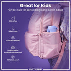 Light purple ION8 insulated steel water bottle, 320ml, leak-proof thermal design, ideal for keeping drinks cold or hot.