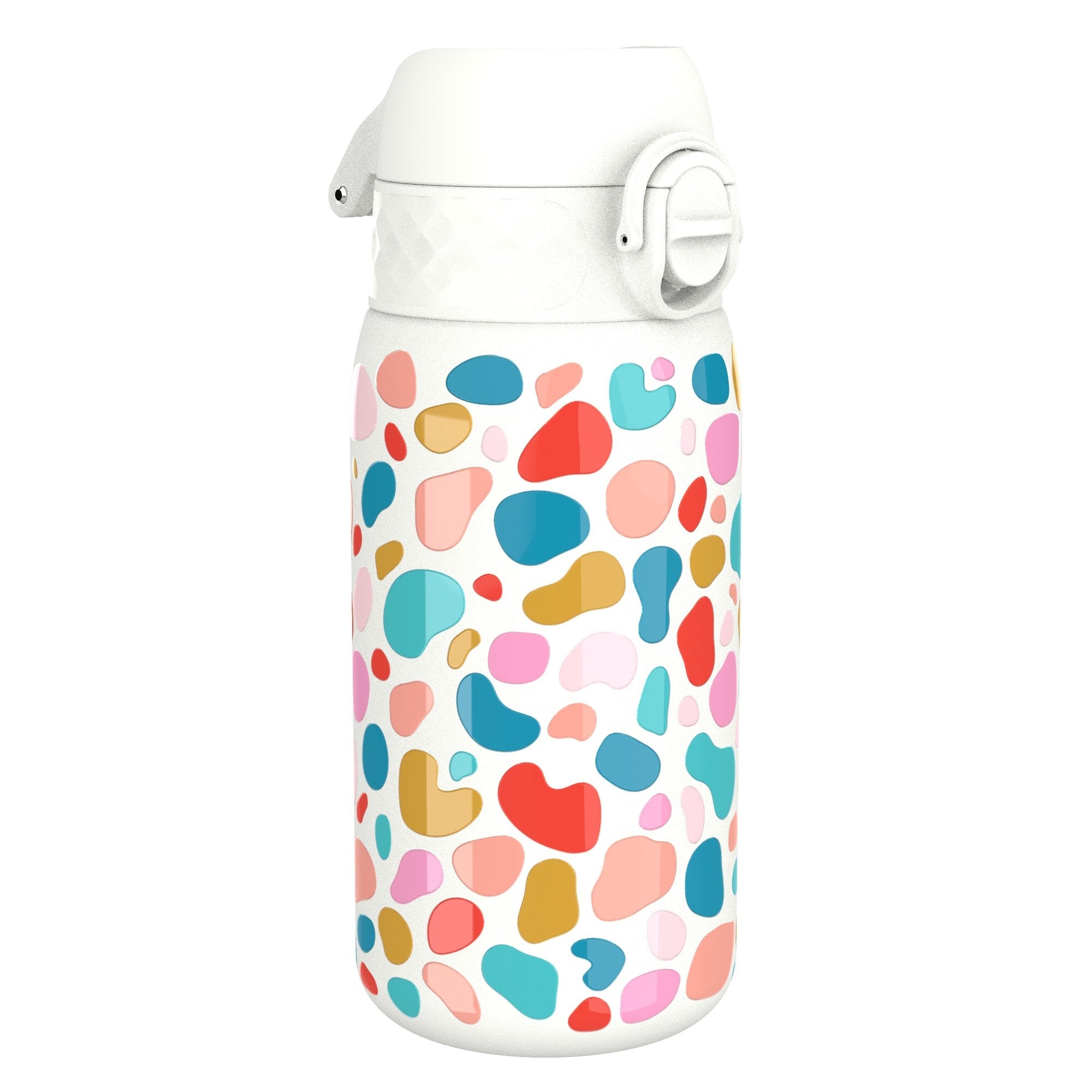 ION8 leak proof thermal steel water bottle with insulated design, 320ml capacity, featuring a sleek, modern look.
