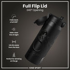 Ion8 insulated steel water bottle featuring British & Irish Lions branding, 750ml capacity, durable and sleek design.