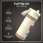 ION8 NFL Chicago Bears insulated steel water bottle, 750ml, with team logo and durable design for hot or cold beverages.