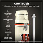 NFL Cincinnati Bengals insulated steel water bottle by ION8, 750ml, with team logo and durable stainless steel construction.