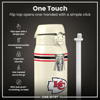 ION8 NFL Kansas City Chiefs insulated steel water bottle, 750ml, durable and leak-proof for sports and outdoor use