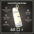Ion8 NFL Indianapolis Colts insulated steel water bottle, 750ml, with team logo and durable design for hot or cold beverages.