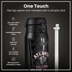 ION8 NFL Atlanta Falcons insulated steel water bottle, 750ml, durable and leak-proof for sports and daily hydration.