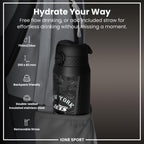 Ion8 insulated steel water bottle featuring the New York Jets logo, 750ml capacity, durable design for hot and cold drinks.