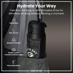 ION8 NFL Green Bay Packers insulated steel water bottle, 750ml, 24oz, with team logo and stainless steel finish.