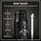 ION8 NFL Las Vegas Raiders 750ml insulated steel water bottle, durable sports bottle with team logo and leak-proof design