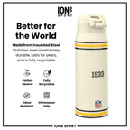 ION8 NFL Pittsburgh Steelers insulated steel water bottle, 750ml, durable and leak-proof for sports and outdoor use