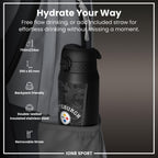 ION8 NFL Pittsburgh Steelers 750ml insulated steel water bottle, durable and leak-proof for sports and everyday use.